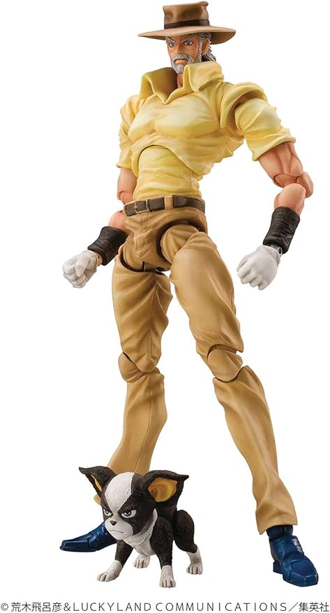 JoJo's Bizarre Adventure Part 3: Chozo Kado Joseph Joestar & Iggy Super Action Statue Figure