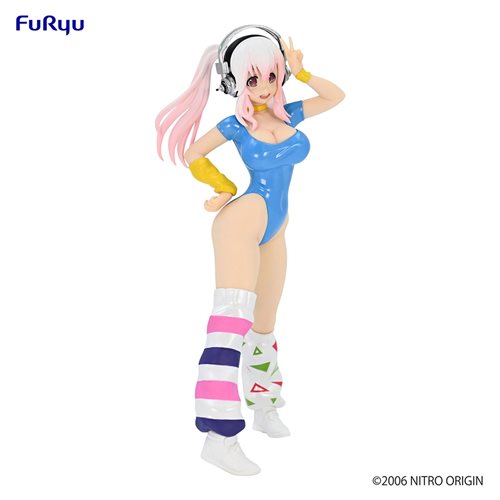 Super Sonico Concept 80's Another Color Blue Statue