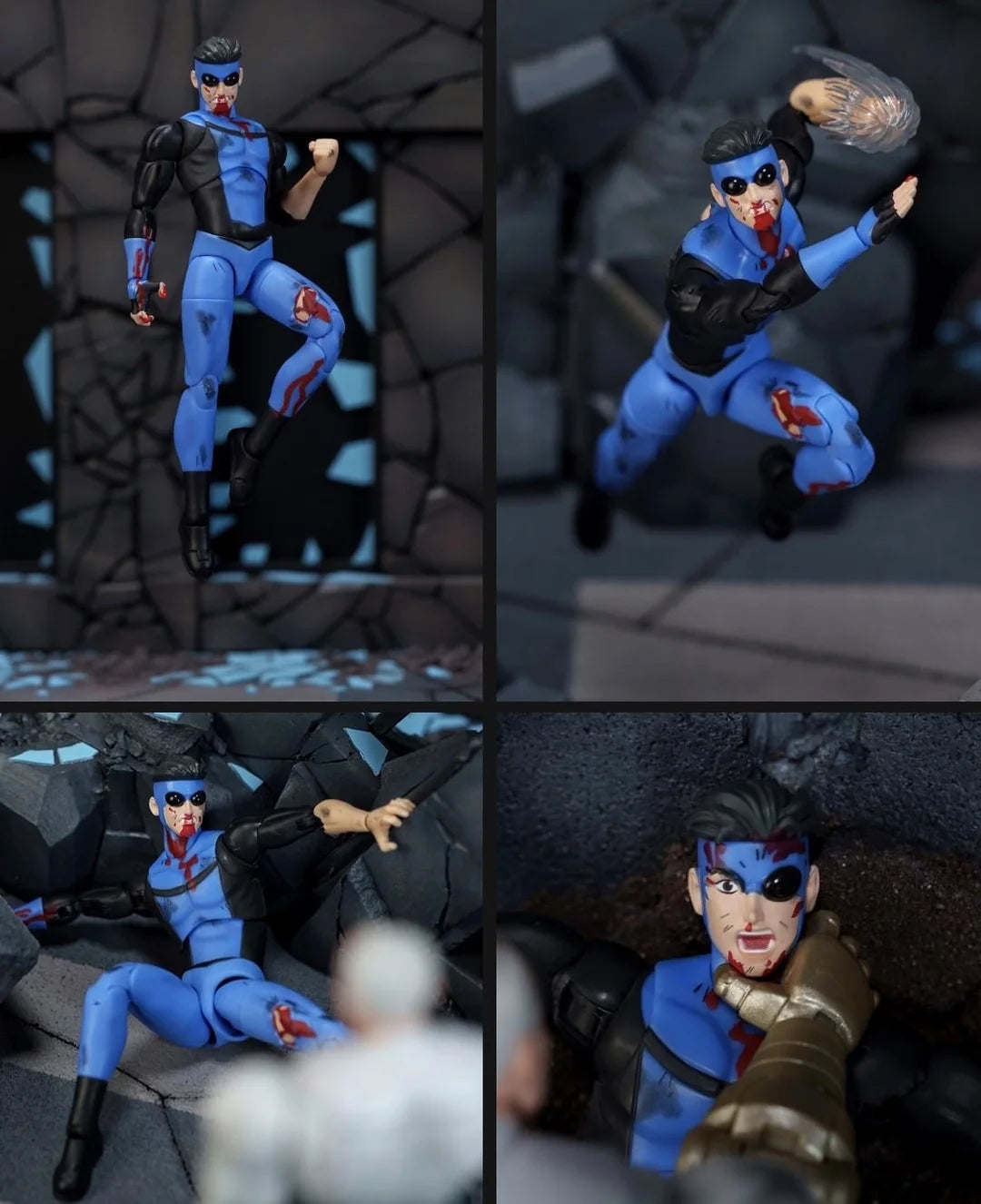 Invincible 1/12 Scale Action Figure Battle Damaged